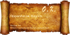Oppenheim Kevin névjegykártya